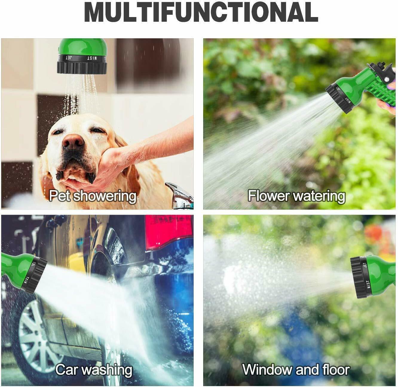 7Function Spray Nozzle 100FT Water Hose Gun