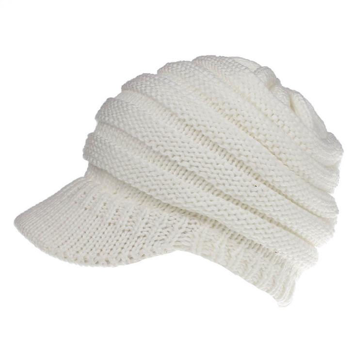 Women Ponytail Beanies Autumn Winter Hats