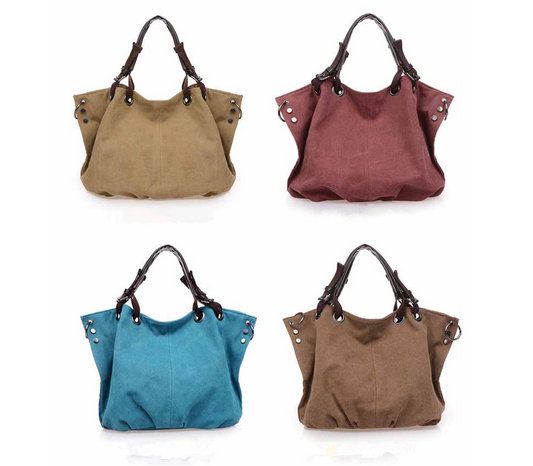 women's bag canvas bag large-capacity handbag