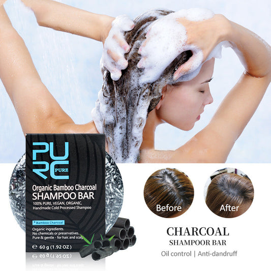 Hand-Extracted Bamboo Charcoal Shampoo Soap