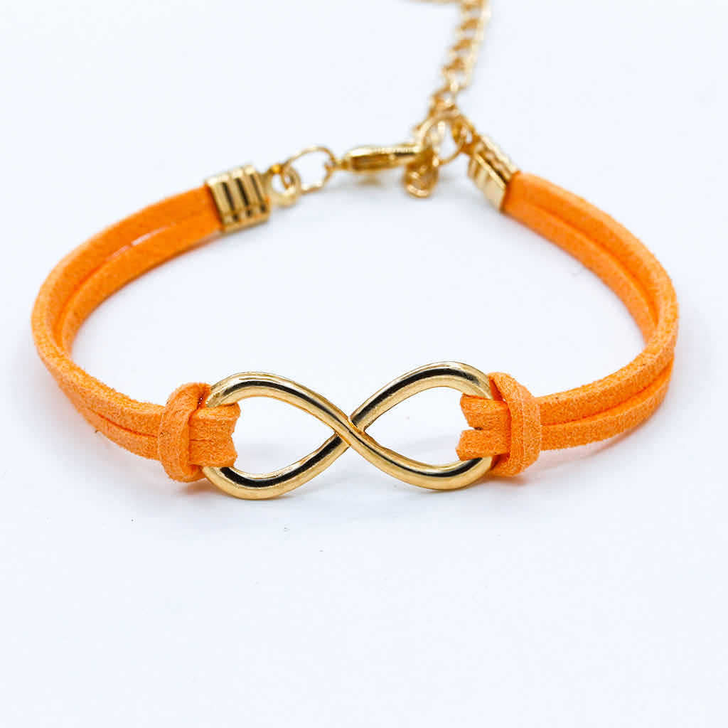 Fashion symbol 8 leather cord bracelet