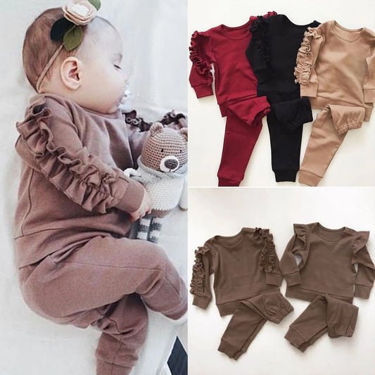 Newborn Baby Boys Girls Clothes Set (Jumper, Pants)