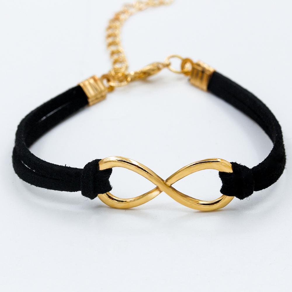 Fashion symbol 8 leather cord bracelet