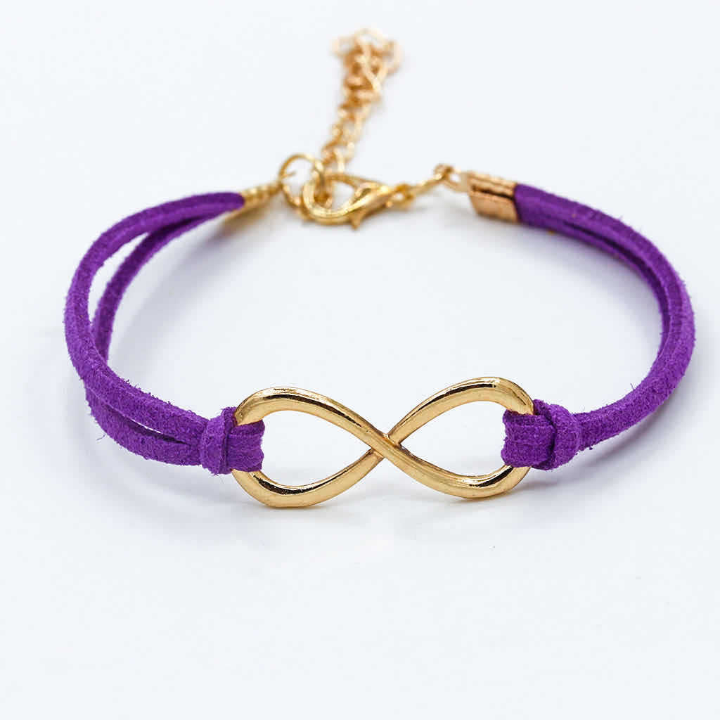 Fashion symbol 8 leather cord bracelet