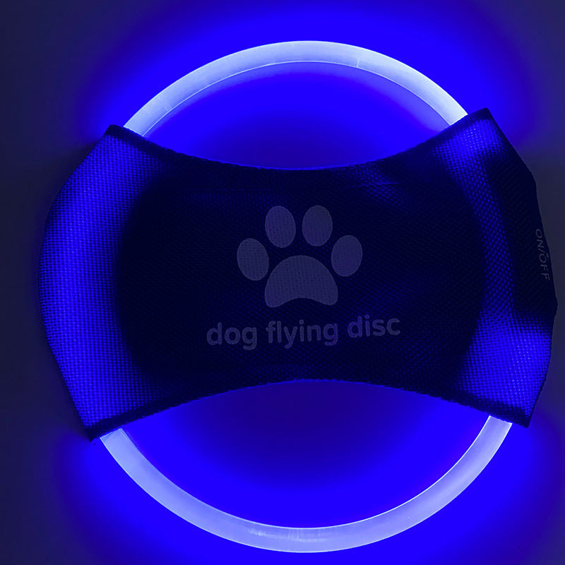 Dog Flying Discs Light Glowing LED Luminous Interactive Toys