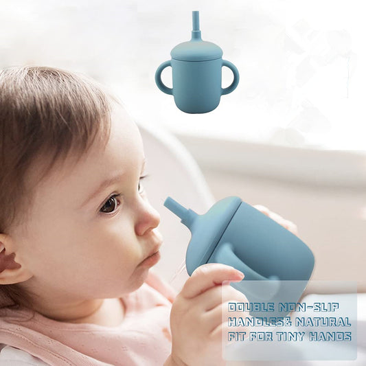 Baby Feeding Cup Straw Water Bottle Sippy Cup