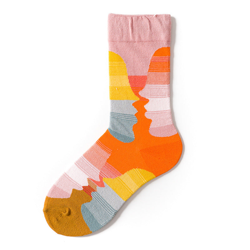 French Design Men And Women Skateboarding Mid-calf Socks