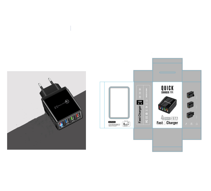 USB Charger Quick Charge 3.0 4 Phone Adapter For Tablet