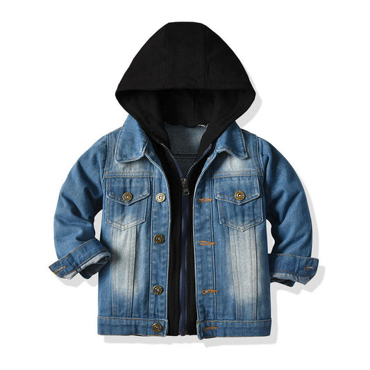 Children's Denim Jacket, Hooded Casual Top