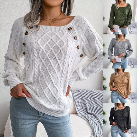 Square Neck Knitting Sweater