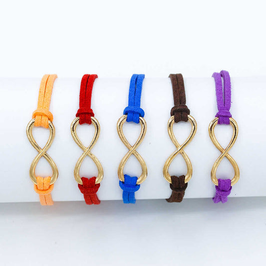 Fashion symbol 8 leather cord bracelet