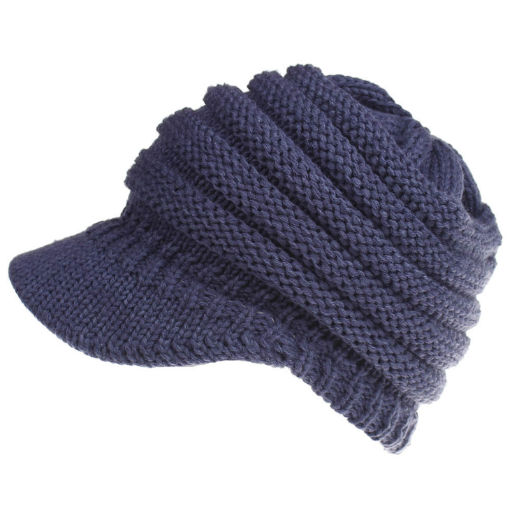 Women Ponytail Beanies Autumn Winter Hats