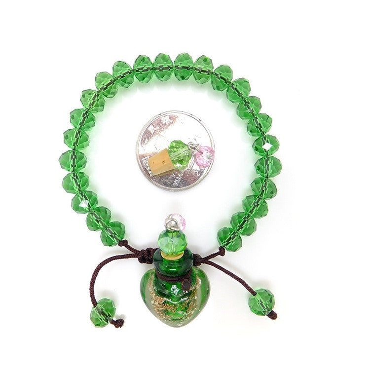 Heart-shaped Luminous Glass Bottle Essential Oil Aromatherapy Bracelet