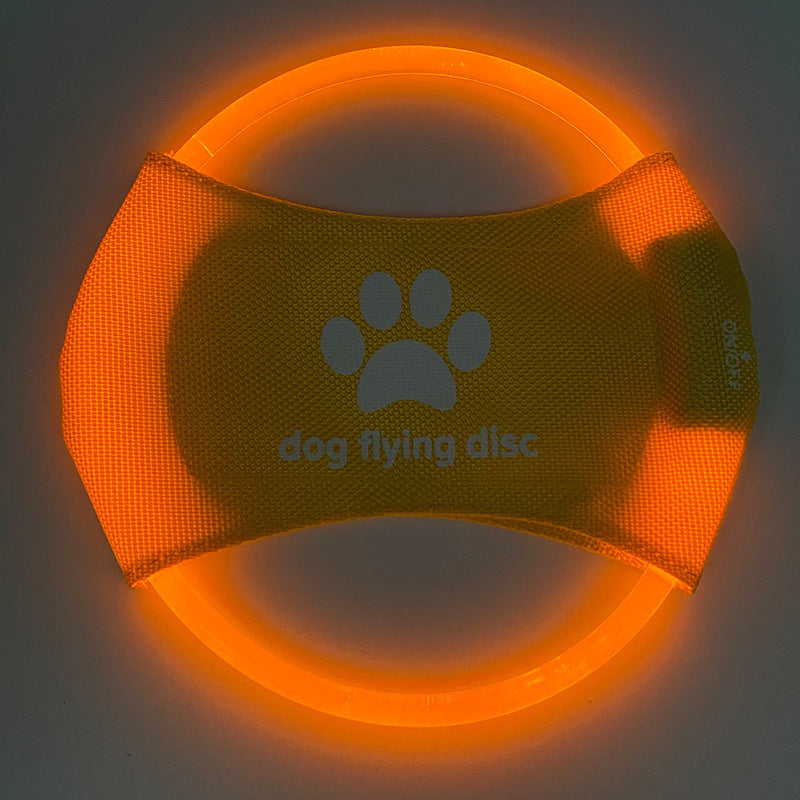 Dog Flying Discs Light Glowing LED Luminous Interactive Toys