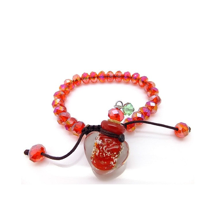 Heart-shaped Luminous Glass Bottle Essential Oil Aromatherapy Bracelet