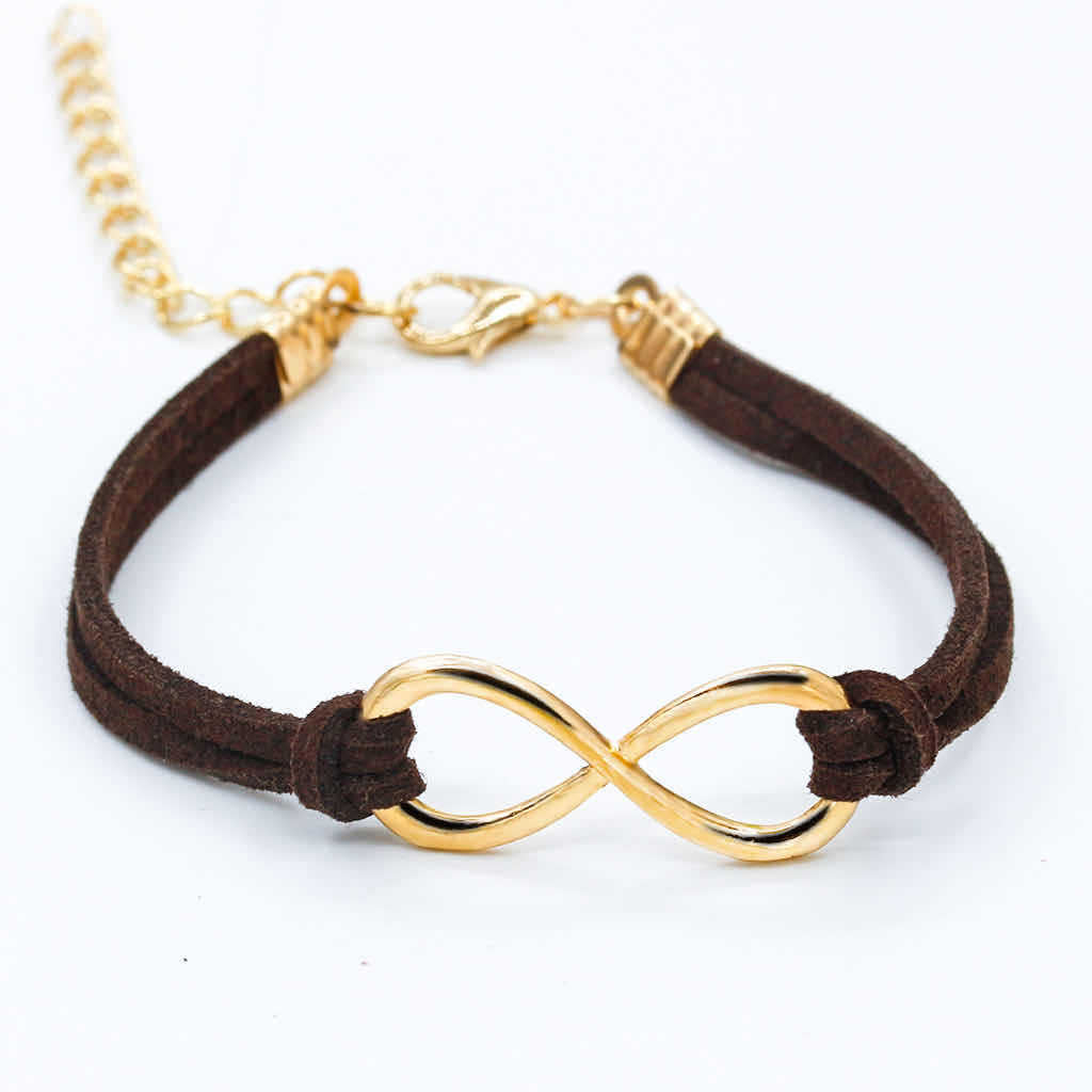 Fashion symbol 8 leather cord bracelet