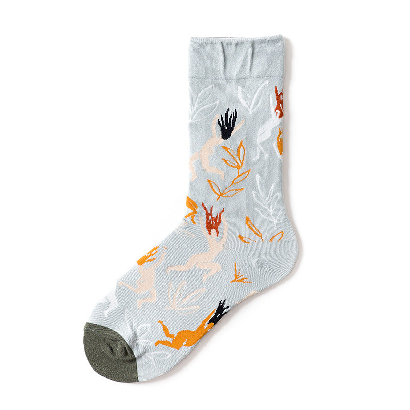 French Design Men And Women Skateboarding Mid-calf Socks