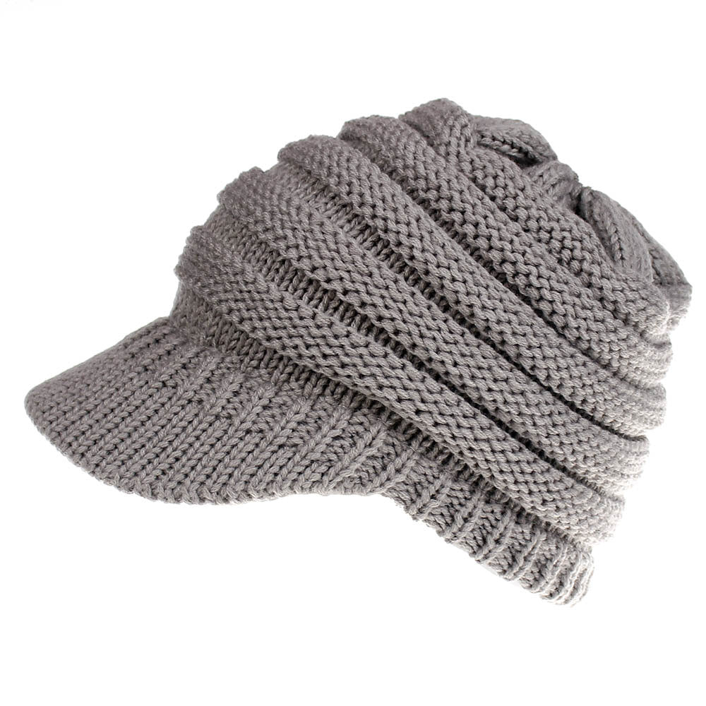 Women Ponytail Beanies Autumn Winter Hats