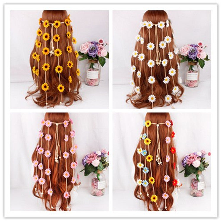 Headdress garland sun flower hair band