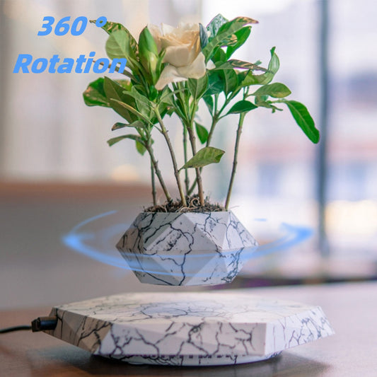 Levitating Plant Pot Marble Color Floating Planter