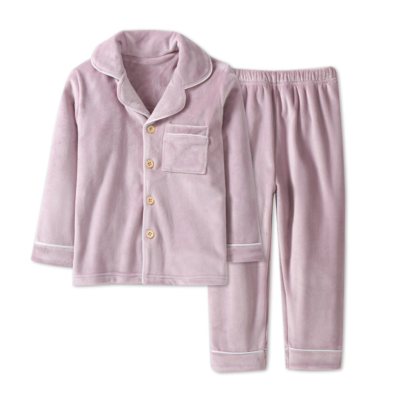 Children's Fashion Flannel Home Wear Suit