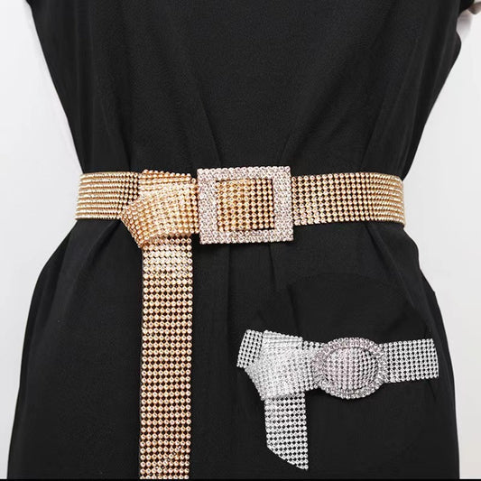 Diamonds Over Rhinestone Belt