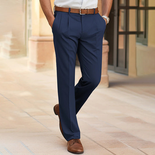 Men's Casual Suit Pants Fashion Trousers For Office Business Formal