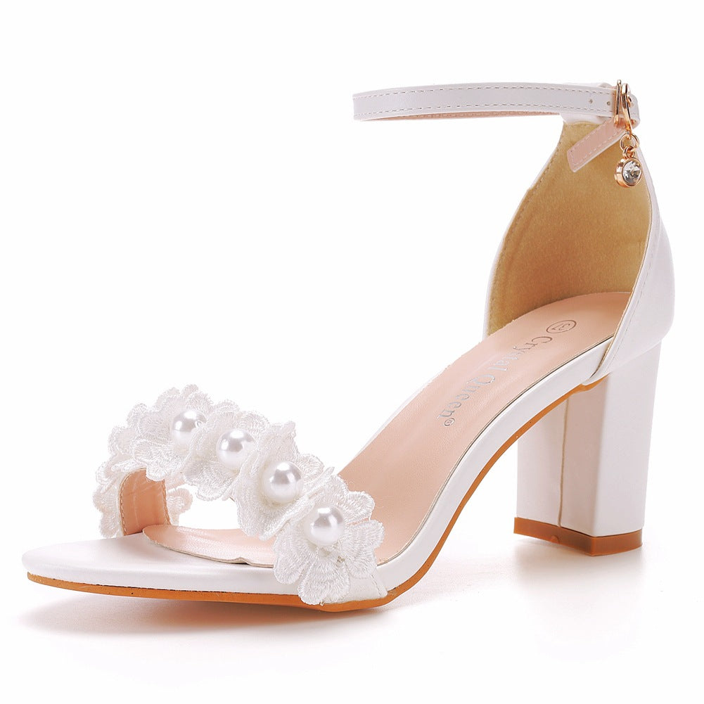 Flower High Heel Sandals