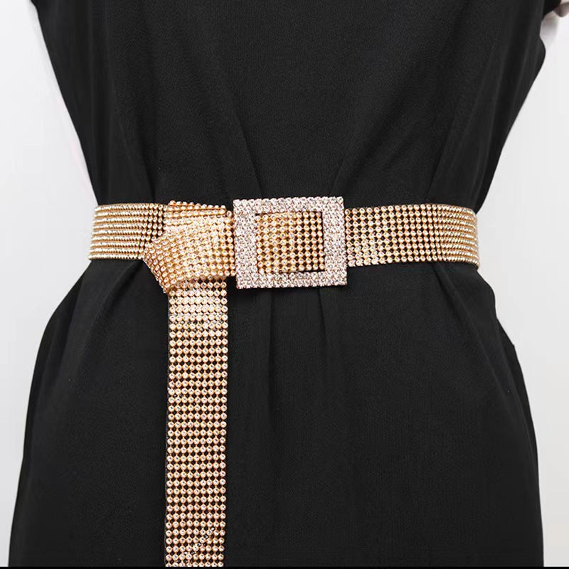 Diamonds Over Rhinestone Belt