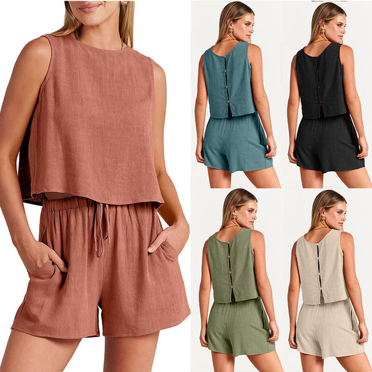 Summer Sleeveless Tops & Shorts