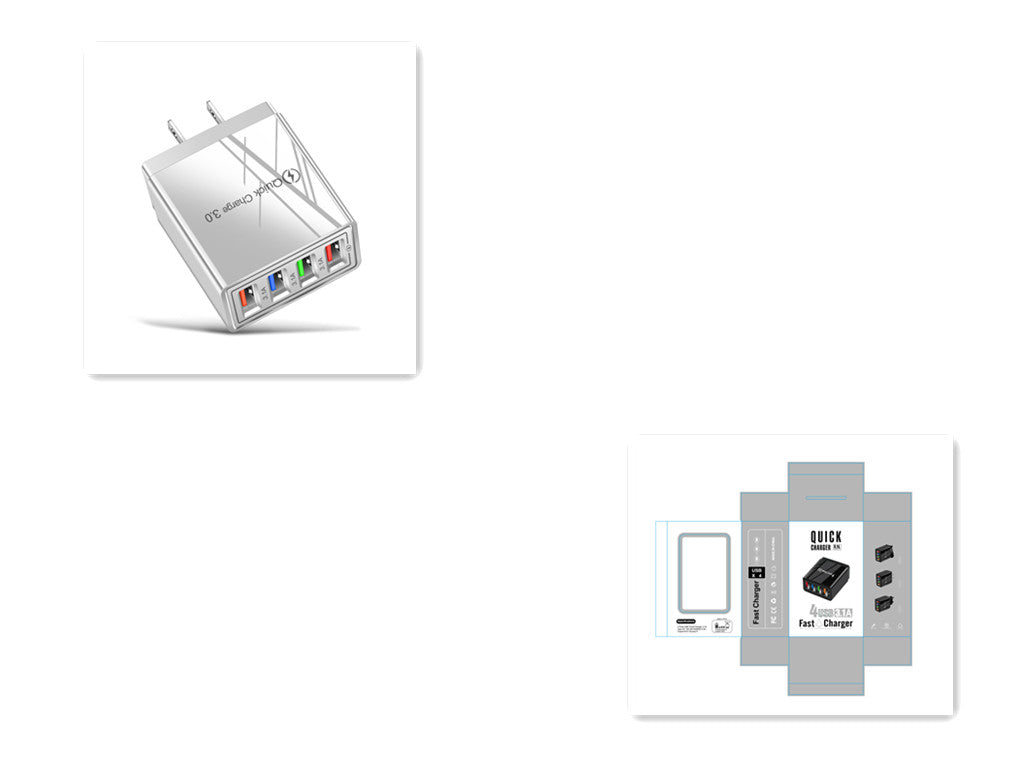 USB Charger Quick Charge 3.0 4 Phone Adapter For Tablet