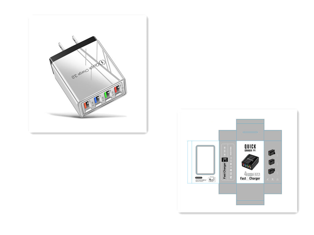 USB Charger Quick Charge 3.0 4 Phone Adapter For Tablet