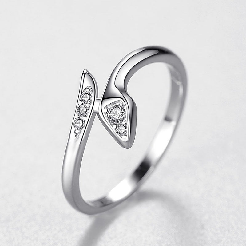 Sterling Silver Snake Ring Female Stackable Band Ring