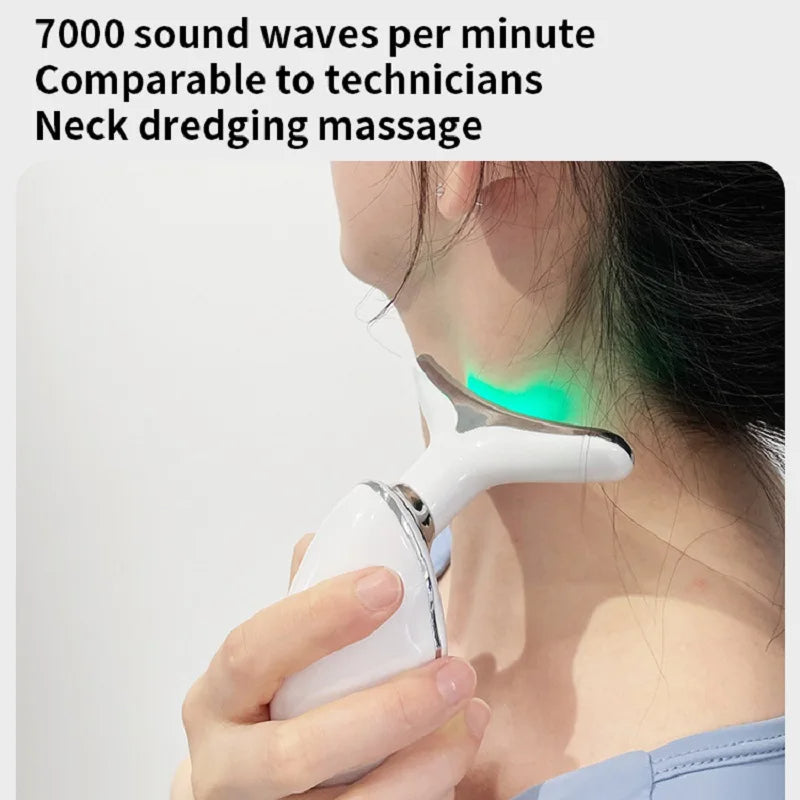 Neck Face Beauty Device Colorful LED Photon Massager